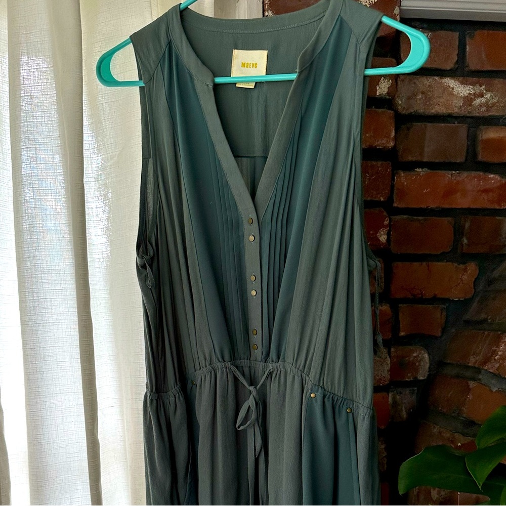 Anthropologie Maeve Crepe Silk Dress